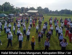 Meriah! Halal Bihalal Desa Mangunan Wujud Dari Keguyuban dan Kegotong –  royongan Warga Blitar