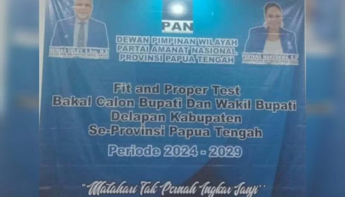 DPW PAN Papua Tengah Gelar Fit and Proper Test Bakal Cabup dan Cawabup se-Papua Tengah