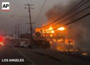 Hutan di Los Angeles terbakar: damkar berjuang melawan kobaran api yang dahsyat